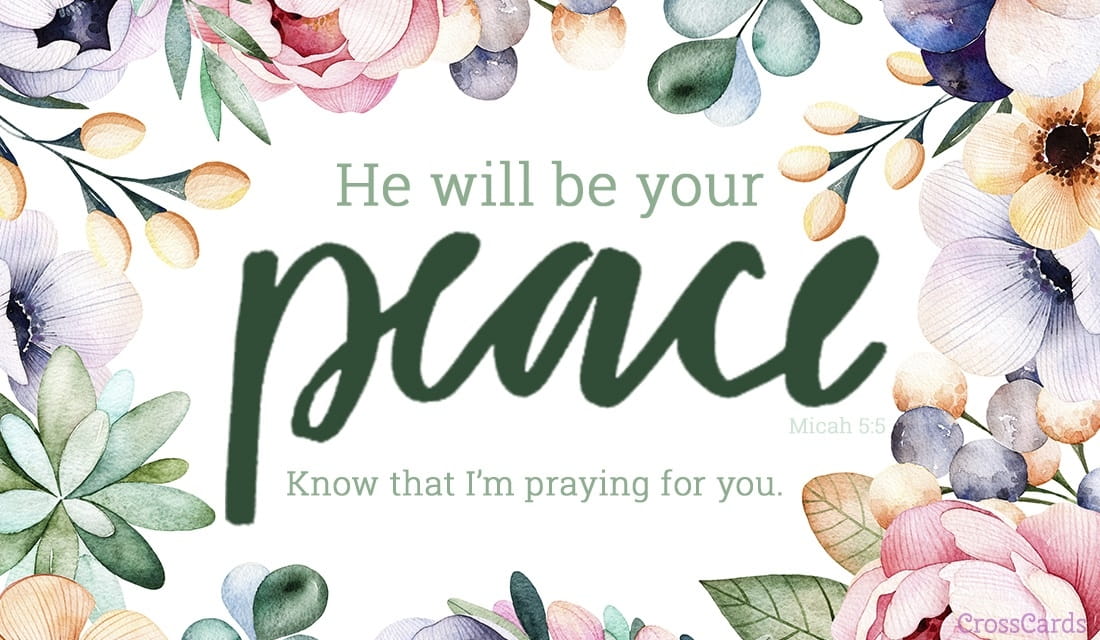 He Will Be Your Peace ecard, online card