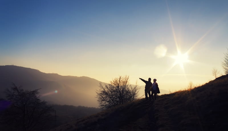 51336 man landscape nature horizon silhouette mountain 556096