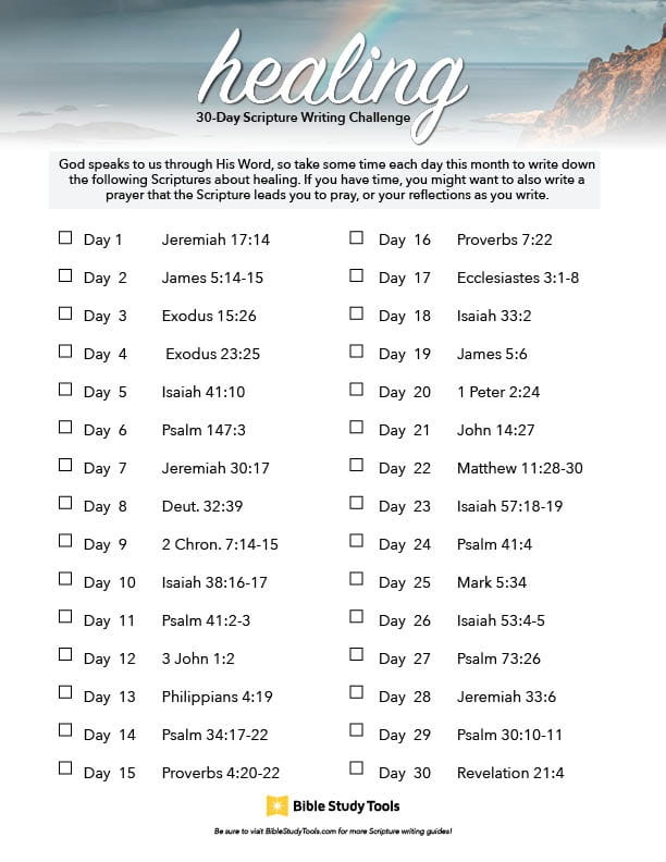 Scripture Writing Guide for Healing - Inside BST