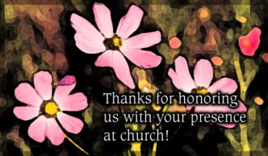 Thank - Presence At Church ecard, online card