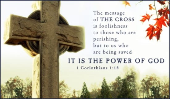 1 Corinthians 1:18 ecard, online card