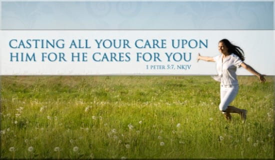 1 Peter 5:7 ecard, online card