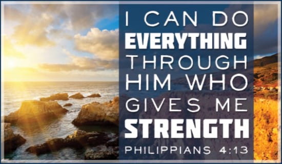 Philipians 4:13 ecard, online card