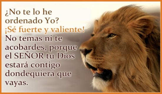 Versos de la Biblia, Josué 1:9 - Free Christian Ecards, Greeting Cards