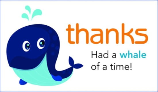 Whale Of A Time ecard, online card