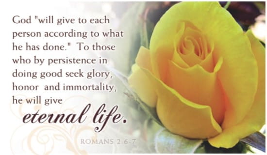 Romans 2:6-7 ecard, online card