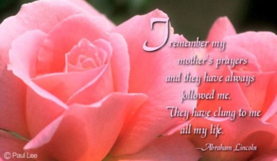 Mother's Prayers ecard, online card