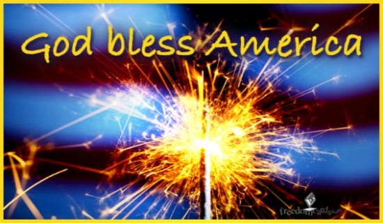 God Bless America ecard, online card