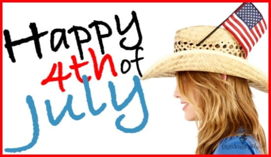 Happy 4th of July, Hat ecard, online card
