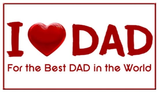 I Heart Dad ecard, online card