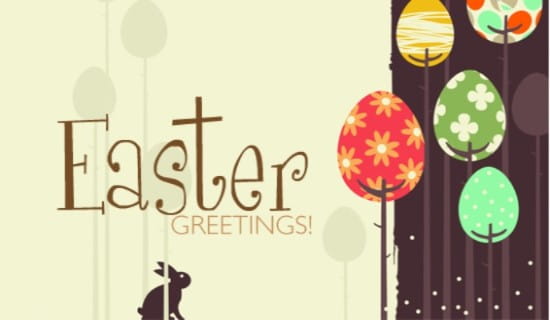Easter Greetings, Bunny ecard, online card
