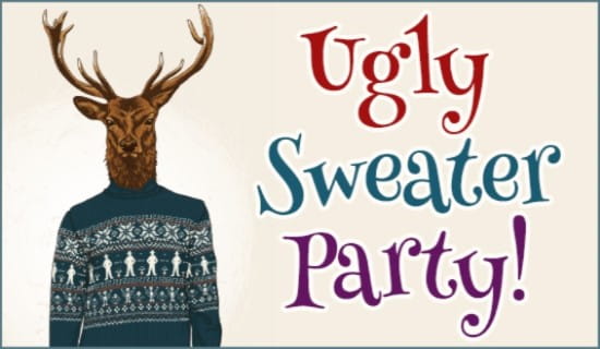 Ugly Sweater Party ecard, online card