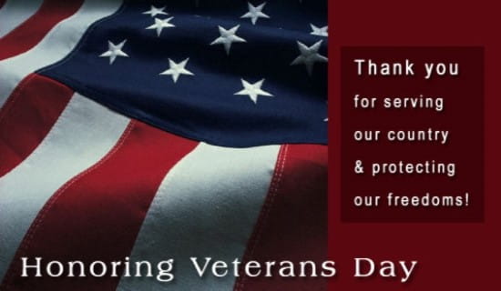 Honoring Veterans Day ecard, online card