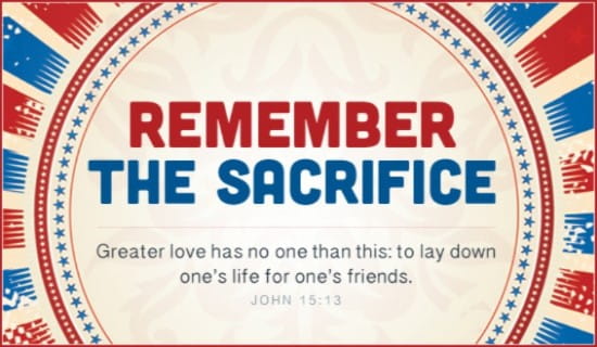 Remember Sacrifice ecard, online card
