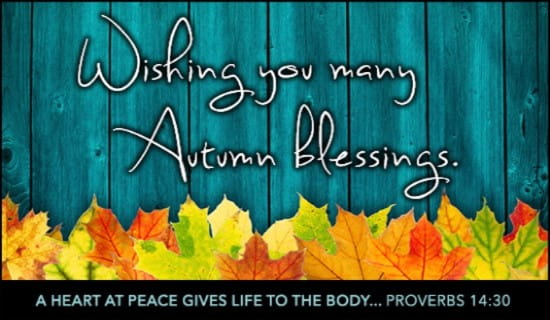 Autumn Blessings ecard, online card