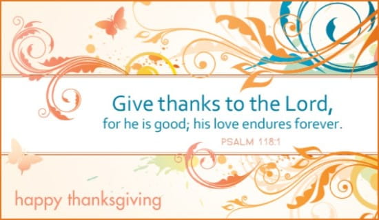 Give Thanks ecard, online card