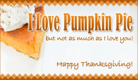 Pumpkin Pie ecard, online card
