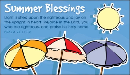Summer Blessings ecard, online card