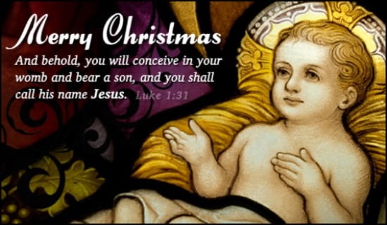 Baby Jesus ecard, online card