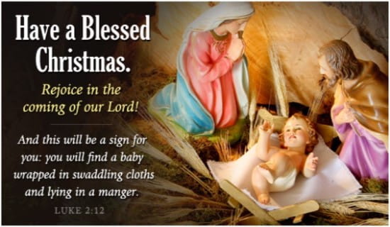 Blessed Christmas ecard, online card