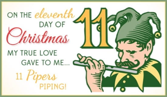 11 Pipers ecard, online card