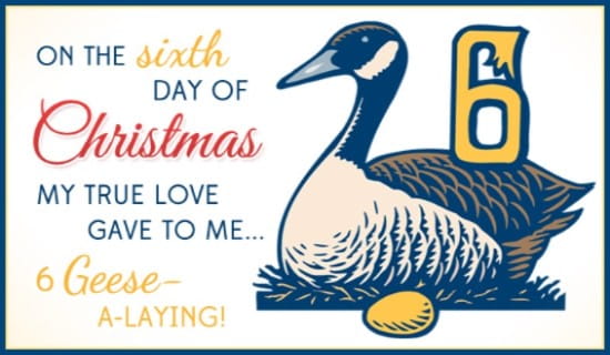 6 Geese ecard, online card