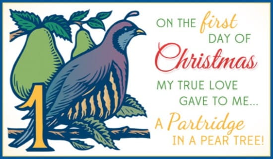 Partridge in a Pear Tree ecard, online card