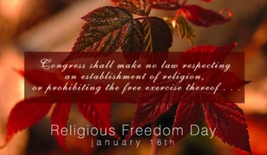 Religious Freedom Day ecard, online card