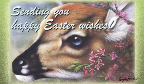 Easter Fawn ecard, online card