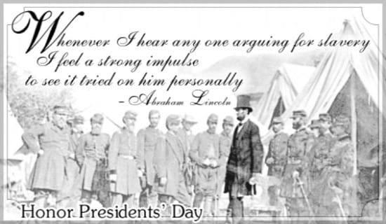Lincoln on Slavery ecard, online card