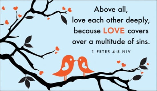 Love - 1 Peter 4:8 NIV ecard, online card
