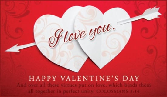 Colossians 3:14 NIV eCard - Free Valentine's Day Cards Online