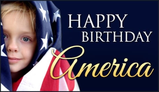 America Birthday ecard, online card
