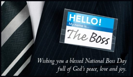 Blessed Boss Day ecard, online card