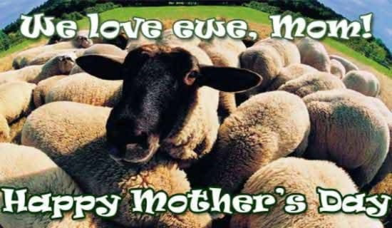 We Love Ewe, Mom! ecard, online card