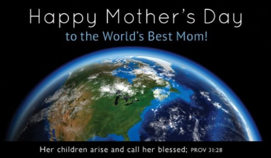 World's Best Mom ecard, online card