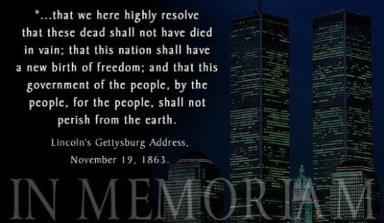 9 11 Lincoln Quote eCard Free Patriot Day Cards Online