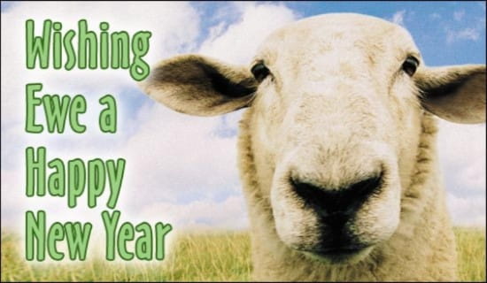 Happy New Year to Ewe ecard, online card