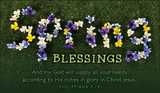 Spring Blessings ecard, online card