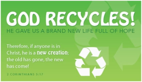 God Recycles ecard, online card