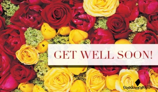 Sending You Flowers And Get Well Soon. Free Get Well Soon eCards