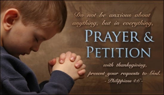 Prayer & Petition ecard, online card