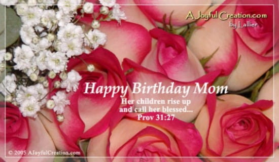 Happy Birthday Mom ecard, online card