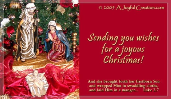 Joyous Christmas ecard, online card