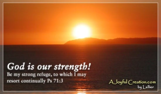 God Our Strength ecard, online card