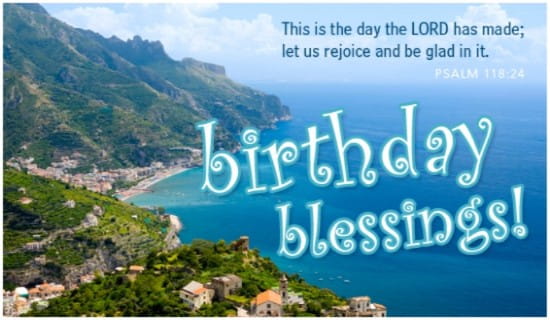 Birthday Blessings ecard, online card