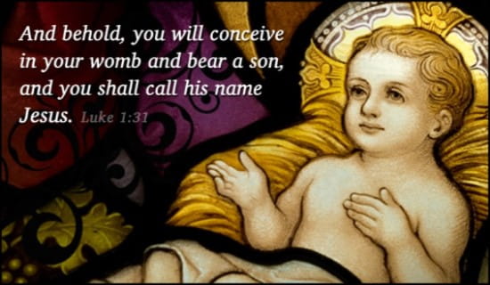 Baby Jesus ecard, online card