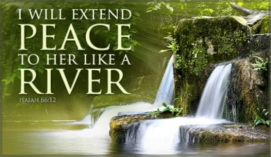 Peace Like River ecard, online card