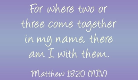 Free Matthew 18 20 NIV ECard EMail Free Personalized Scripture Online