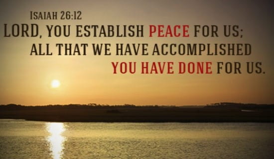 God Establishes Peace ecard, online card